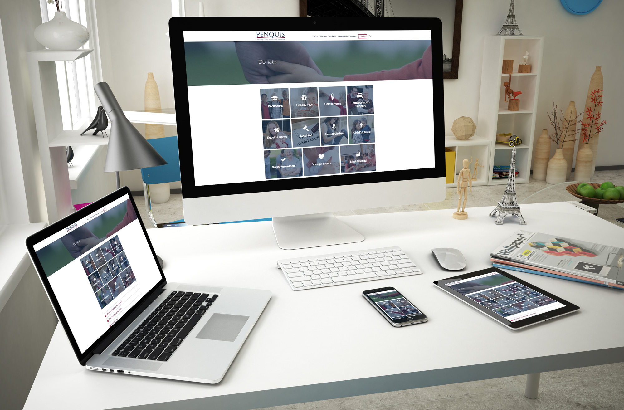 Penquis's website is mobile responsive.