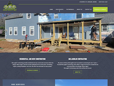Screenshot of the McLaughlin Contracting website